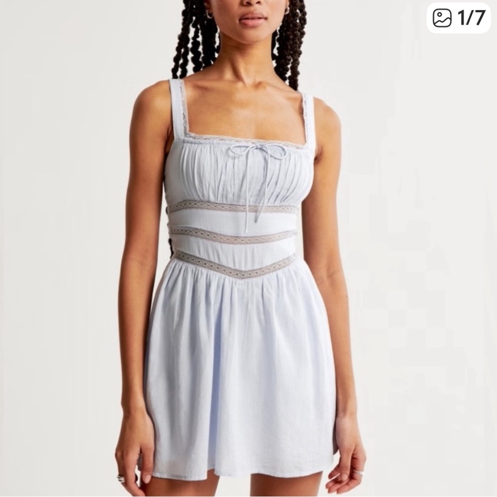 Abercrombie & Fitch Sky Blue Lace Skort